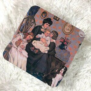 Vintage Mother and Babes Nostalgic Square Tin